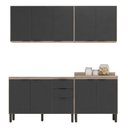 Ver imagem 1 de Cozinha Modulada Firenze Fi0008 Avena Grafito - Demóbile