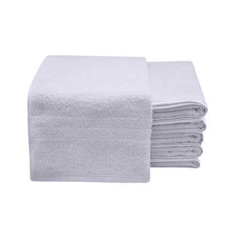 Kit 12 Toalhas de Rosto Linha Hotel Brancas 90% Algodão e 10% Poliéster Flabom