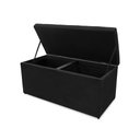 Ver imagem 4 de Kit Cabeceira e Calçadeira Baú Dunas Casal 140 Cm - Veludo Preto