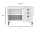 Ver imagem 3 de Gabinete Cozinha Mdf 1,14m com Amortecedor e Corrediça:grafite/branco