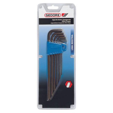 Jogo de Chave Hexagonal Longa 1/8" a 9/16" Gedore 10 peças - 012352 012352