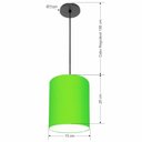 Ver imagem 2 de Lustre Luminária Pendente Vivare Free Lux Pe-4104pr Cúpula em Tecido 15x25cm