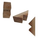 Ver imagem 5 de Kit C/ 4 Un. Pés Estilo Luiz Xv C/ Canto Cunha P/ Móveis Embuia