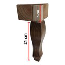 Ver imagem 2 de Kit C/ 4 Un. Pés Estilo Luiz Xv C/ Canto Cunha P/ Móveis Embuia