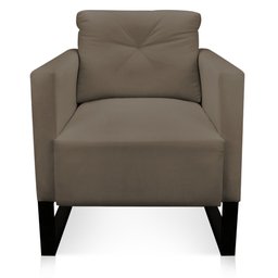 Kit 2 Poltronas Luisa Suede Marrom Rato Base Industrial Metálica Preto - D'Rossi - 4