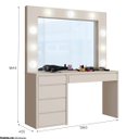 Ver imagem 6 de Camarim Berlim 5 Gavetas com Espelho Mavaular:off White