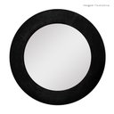Ver imagem 2 de Espelho Decorativo Madrid Corino 90cm Redondo Preto