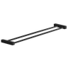 Toalheiro Duplo para Banheiro Preto Fosco Troia Grego Metal 70cm - 1