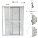 Ver imagem 3 de Porta Balcão 3 Folhas Móveis Alumínio Branco Linha 25:210 x 150