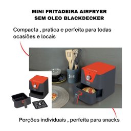 Mini Fritadeira Elétrica Airfryer Blackdecker Afm2 1,5 Litro - 4