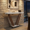 Ver imagem 1 de Mesa Aparador Sala Decorativo Pés em Madeira Supreme - Branco