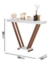 Ver imagem 3 de Mesa Aparador Sala Decorativo Pés em Madeira Supreme - Branco