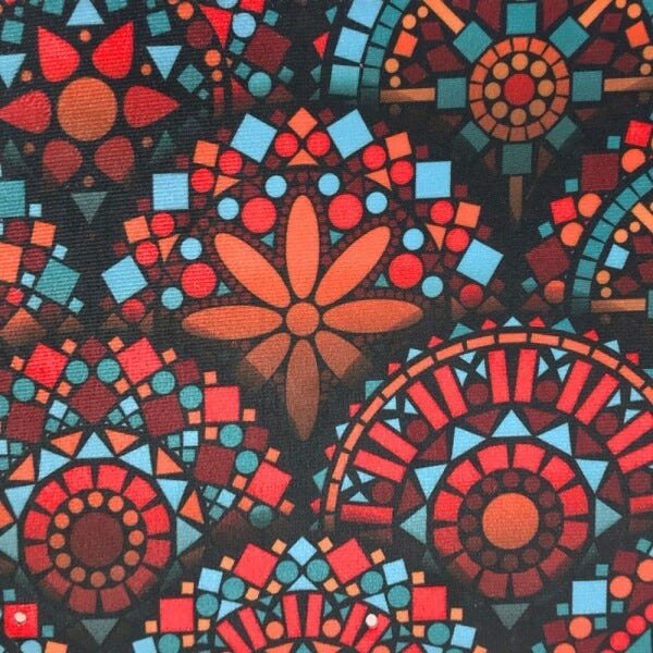 Kit 2 Poltronas Larissa Estampado Pés Palito Castanho D'Rossi - Mandala L00159 - 6