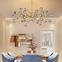 Ver mais imagens de Lustre Teto 110cm Ramos de Árvore 54 Leds Luminária Metal Dourado Gimpo Ra-54-gold-ash