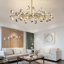 Ver imagem 4 de Lustre Teto 110cm Ramos de Árvore 54 Leds Luminária Metal Dourado Gimpo Ra-54-gold-ash