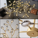 Ver imagem 5 de Lustre Teto 110cm Ramos de Árvore 54 Leds Luminária Metal Dourado Gimpo Ra-54-gold-ash