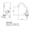 Torneira para Cozinha de Mesa Bica Móvel Eternit Áries 1167 - E50 - 2
