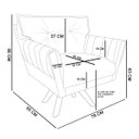 Ver imagem 6 de Kit 2 Poltronas Giratórias Anitta Corino Base Madeira D'Rossi - Bege