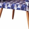 Kit 2 Poltronas Larissa Estampado Pés Palito Castanho D'Rossi - Triângulo Roxo T196 - 6