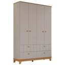 Ver imagem 2 de Jogo de Quarto Infantil Biscoito Guarda Roupa e Cômoda 6 Gavetas Fendi/nature - Permóbili Baby