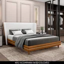 Ver imagem 1 de Cabeceira Cama Box Casal 140cm Nicea P02 Bouclê Off/caramelo - Mpozenato