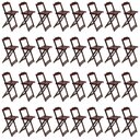 Ver imagem 2 de Kit 8 Jogos de Mesa Bistrô de Madeira com 4 Cadeiras Dobrável Ideal para Bar e Restaurante Imbuia