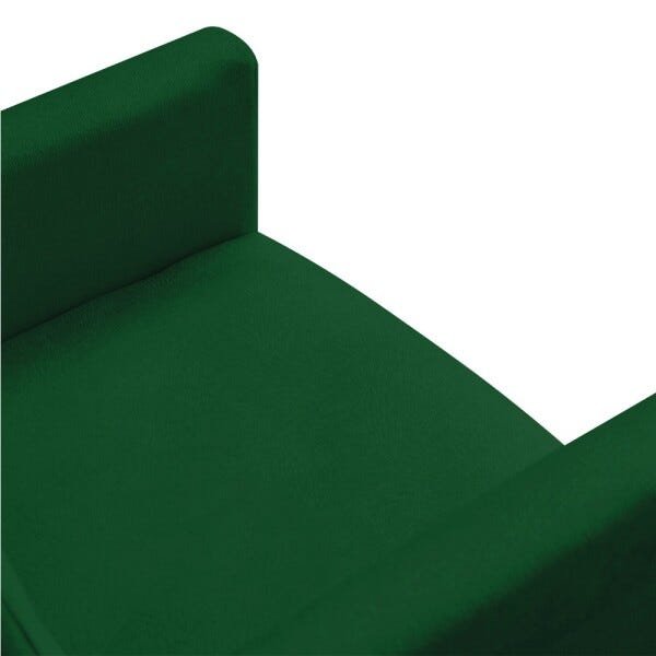 Kit 2 Poltronas com 1 Puff Larissa Suede Verde Pés Palito de Madeira D' Rossi - 5