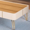 Ver imagem 6 de Painel Suspenso Armony Off White Cinamomo com Mesa de Centro Cadenza Off White Cinamomo - HB Móveis