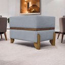 Ver imagem 3 de Puff Recamier Kodama para Cama de Solteiro 50cm Bouclé Pé Castanho - Cinza Bouclé