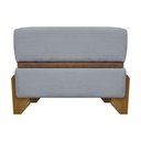 Ver imagem 7 de Puff Recamier Kodama para Cama de Solteiro 50cm Bouclé Pé Castanho - Cinza Bouclé