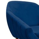 Ver imagem 6 de Kit 2 Poltronas Giovana Suede Pés Palito Castanho D'Rossi - Azul Marinho