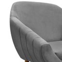 Ver imagem 6 de Kit 2 Poltronas Giovana Suede Pés Palito Castanho D'Rossi - Grafite