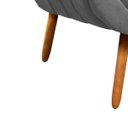 Ver imagem 5 de Kit 2 Poltronas Giovana Suede Pés Palito Castanho D'Rossi - Grafite