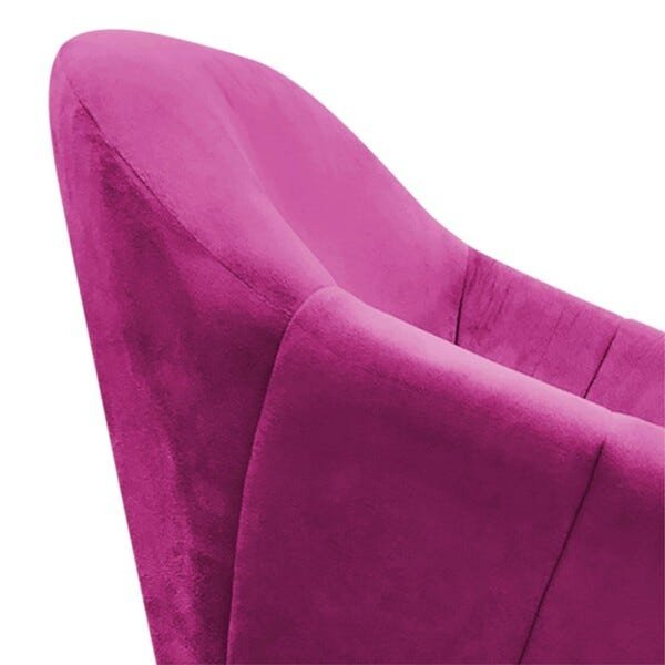 Kit 2 Poltronas Giovana Suede Pés Palito Castanho D'Rossi - Pink - 6