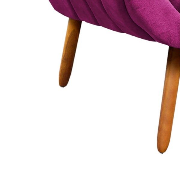 Kit 2 Poltronas Giovana Suede Pés Palito Castanho D'Rossi - Pink - 5