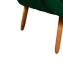 Ver imagem 5 de Kit 2 Poltronas Giovana Suede Pés Palito Castanho D'Rossi - Verde