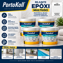Ver imagem 2 de Kit 4 Rejunte Multiuso Epóxi Branco Porto Koll 1kg