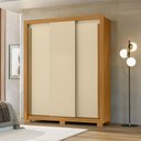 Ver imagem 2 de Roupeiro 156cm 3 Portas 2 Gavetas sem Espelho - Ssx Multicoisas