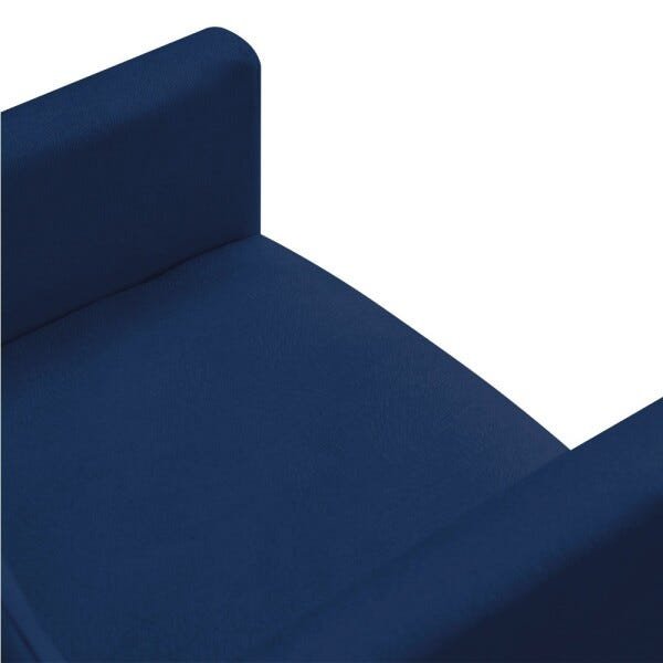 Kit 2 Poltronas Larissa Suede Pés Palito de Madeira- D'Rossi - Azul Marinho - 5