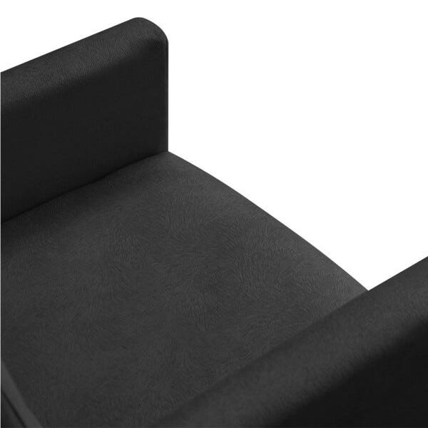 Kit 2 Poltronas Larissa Suede Pés Palito de Madeira- D'Rossi - Preto - 5