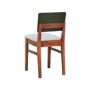 Ver imagem 4 de Kit 2 Cadeiras Linhas Estrutura Madeira Maciça Assento Estofado Encosto Mdf Laqueado - Amêndoa/verde