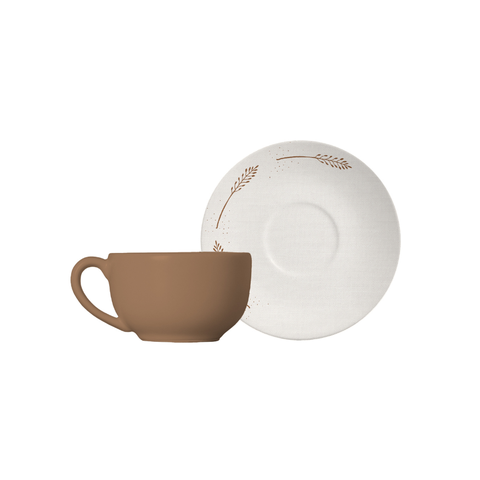 Conjunto com 6 Xícaras de Chá com Pires Coup Rendeiras 250ml