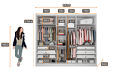 Ver imagem 4 de Guarda Roupa Casal com Espelho 6 Portas 6 Gavetas - Linea-branco - Móveis Novo Horizonte