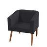 Poltrona Juliane Suede Preto Pés Palito - Romer Móveis - 1