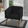 Poltrona Juliane Suede Preto Pés Palito - Romer Móveis - 2
