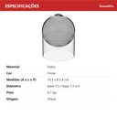 Ver imagem 6 de Vaso Decorativo de Vidro Cinza 10x10x10cm Enfeite Sala Mesa Estante Aparador