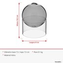 Ver imagem 7 de Vaso Decorativo de Vidro Cinza 10x10x10cm Enfeite Sala Mesa Estante Aparador