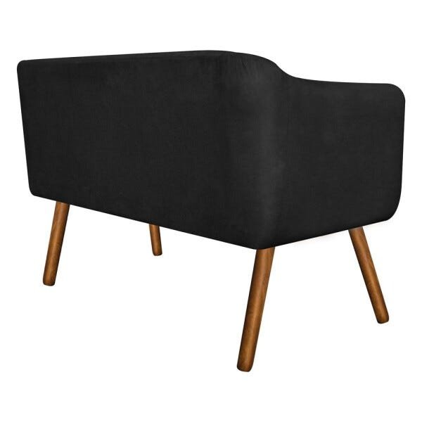 Kit Namoradeira 02 Lugares e 02 Poltronas Giratória Julia Suede Preto com Strass D'Rossi - 7