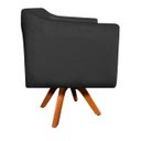 Ver imagem 4 de Kit Namoradeira 02 Lugares e 02 Poltronas Giratória Julia Suede Preto com Strass D'Rossi