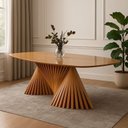 Ver imagem 1 de Mesa de Jantar com Base Escultural 1,60x90 Opala Harmonia